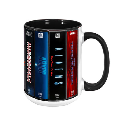 James Cameron VHS Movies Collection Accent Mug