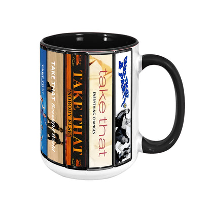 Take That Albums Cassette Collection Retro Accent Mug