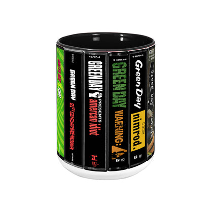 Green Day Albums Cassette Collection Retro Accent Mug