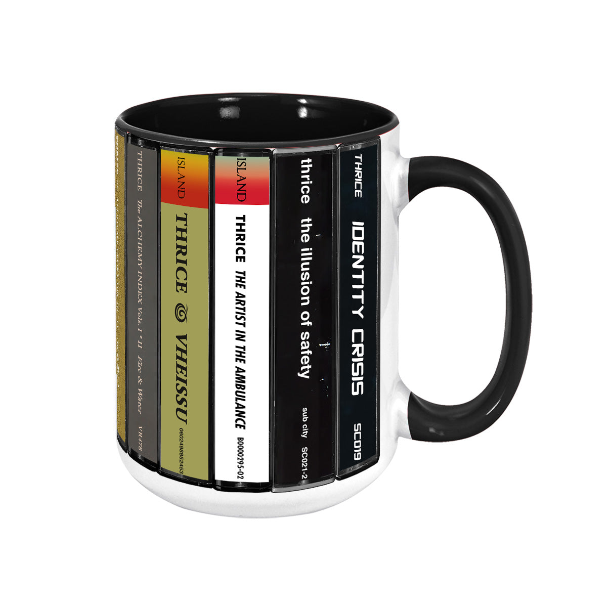 Thrice Albums Cassette Collection Retro Accent Mug