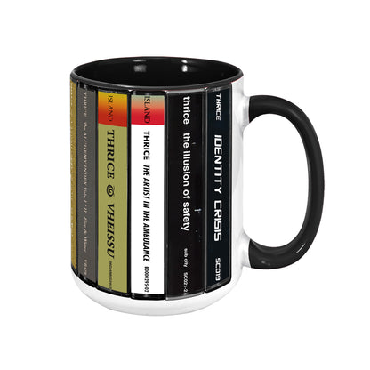 Thrice Albums Cassette Collection Retro Accent Mug