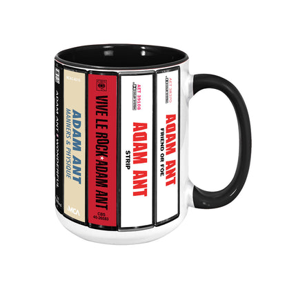 Adam Ant Albums Cassette Collection Retro Accent Mug