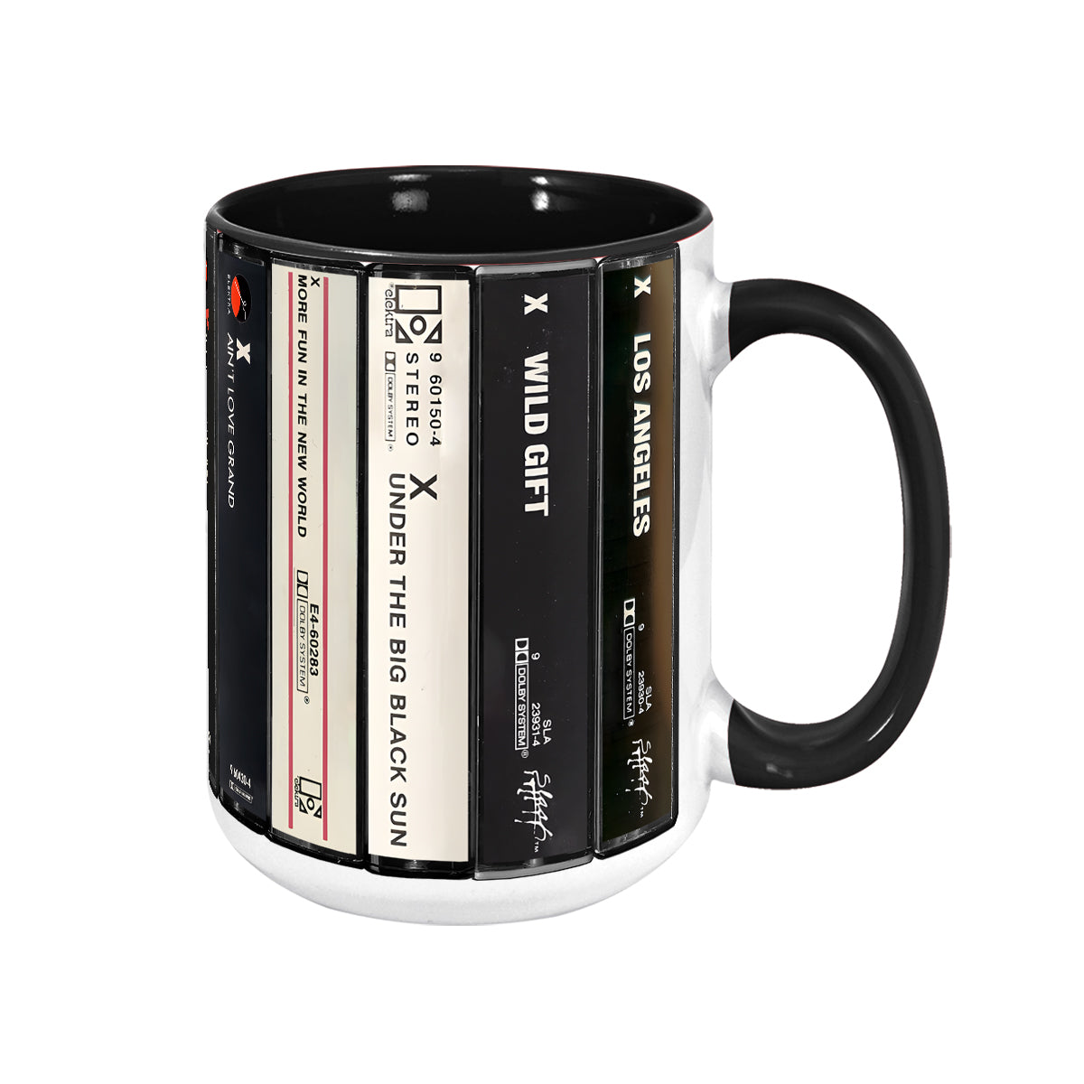 X Albums Cassette Collection Retro Accent Mug