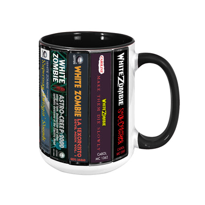 White Zombie Albums Cassette Collection Retro Accent Mug