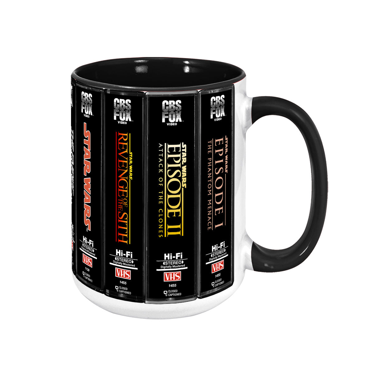 Retro VHS Star Wars Series Movies Collection Accent Mug
