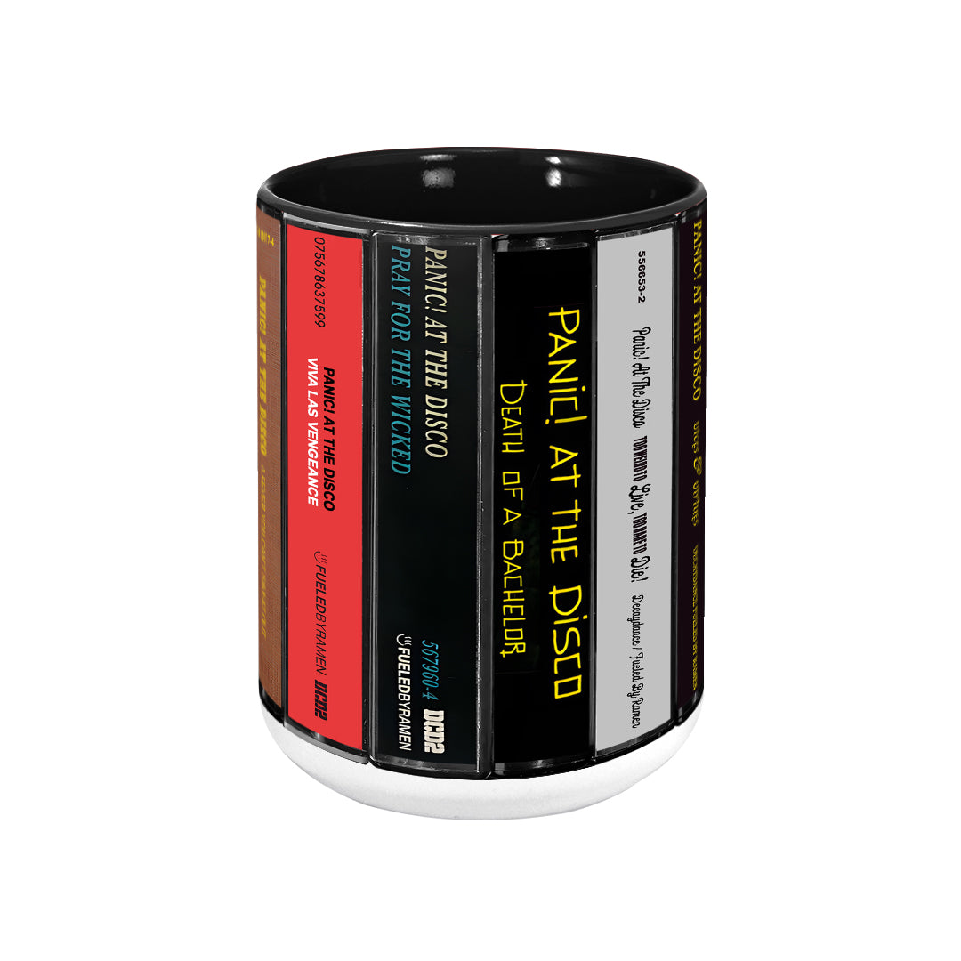 Panic! at the Disco Albums Cassette Collection Retro Accent Mug