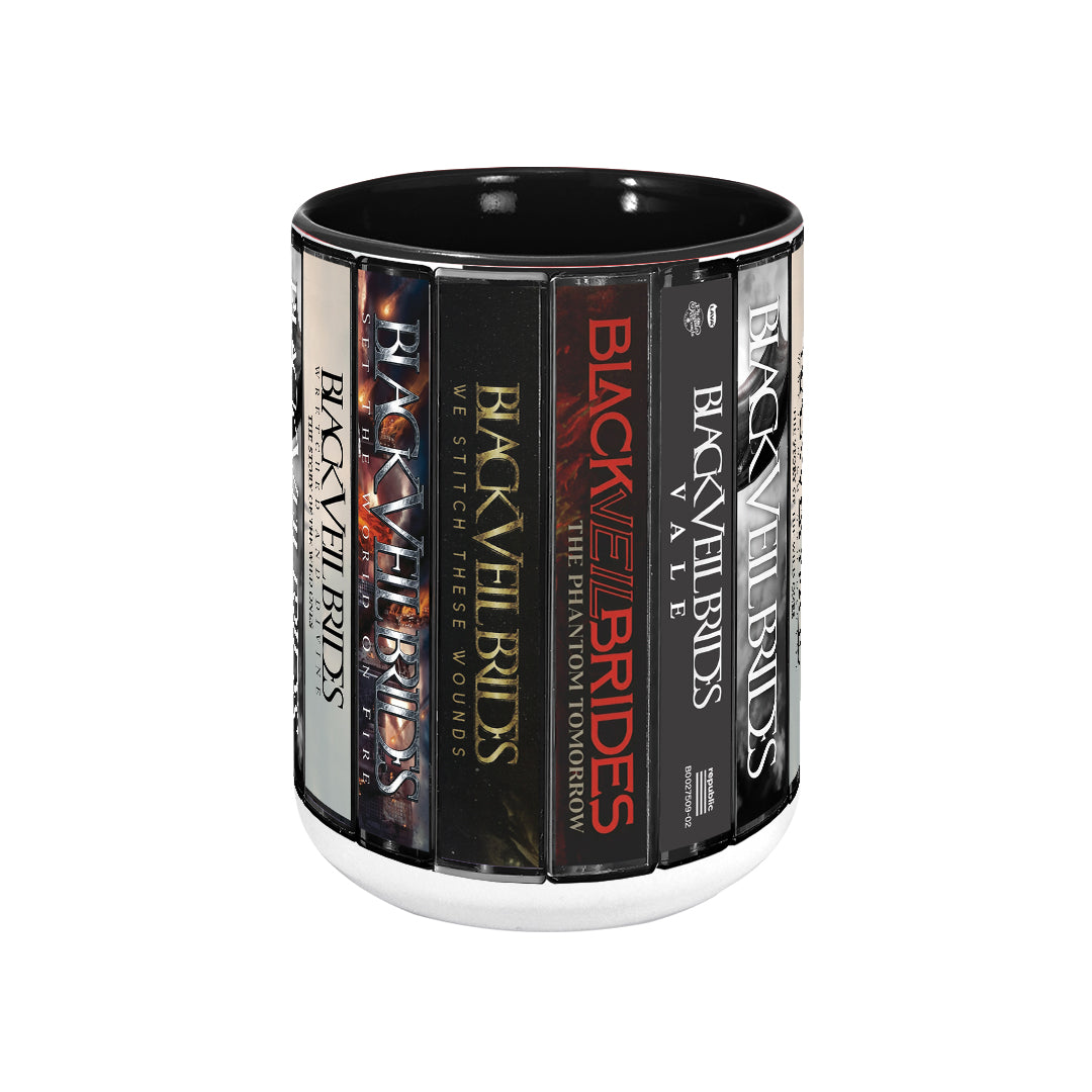 Black Veil Brides Albums Cassette Collection Retro Accent Mug