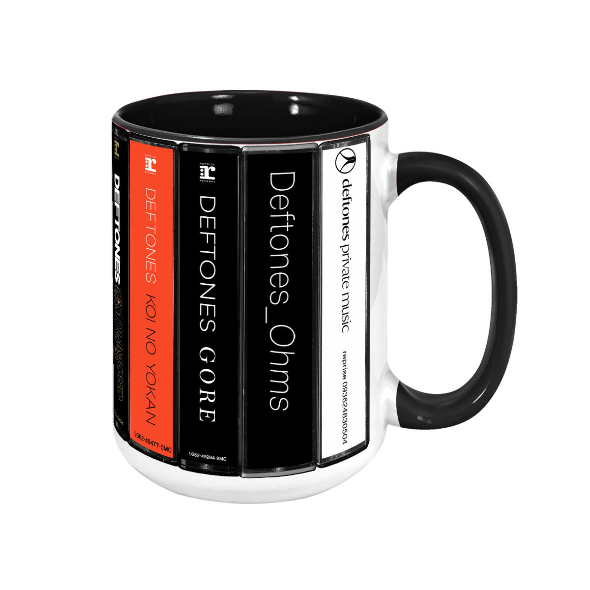 Deftones Albums Cassette Collection Retro Accent Edge-to-Edge Printed Mug