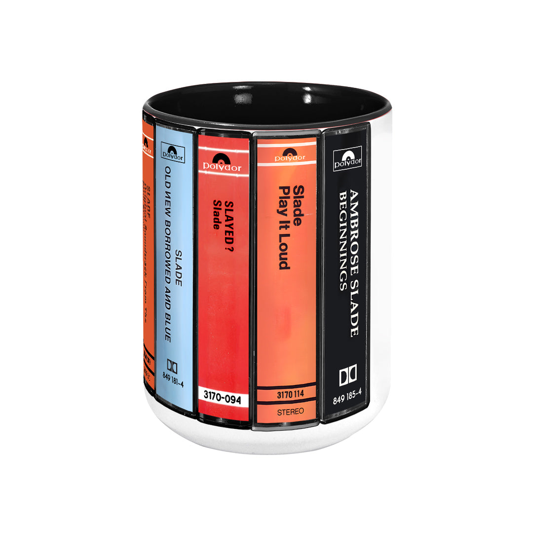 Slade Albums Cassette Collection Retro Accent Mug