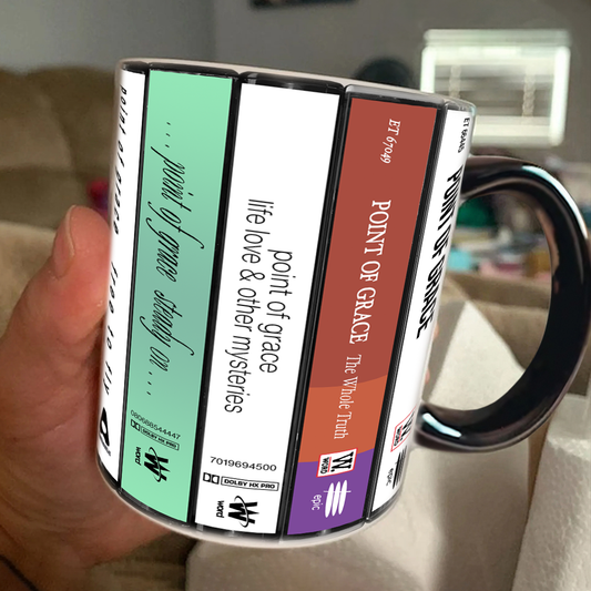 Point of Grace Albums Cassette Collection Retro Accent Edge-to-Edge Printed Mug
