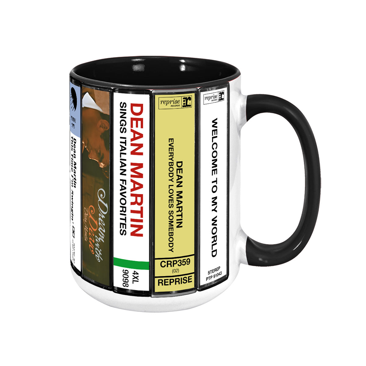 Dean Martin Albums Cassette Collection Retro Accent Mug