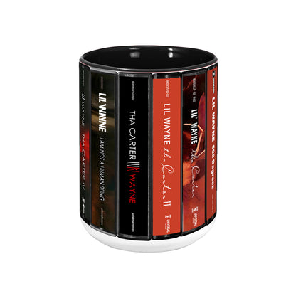 Lil Wayne Albums Cassette Collection Retro Accent Mug