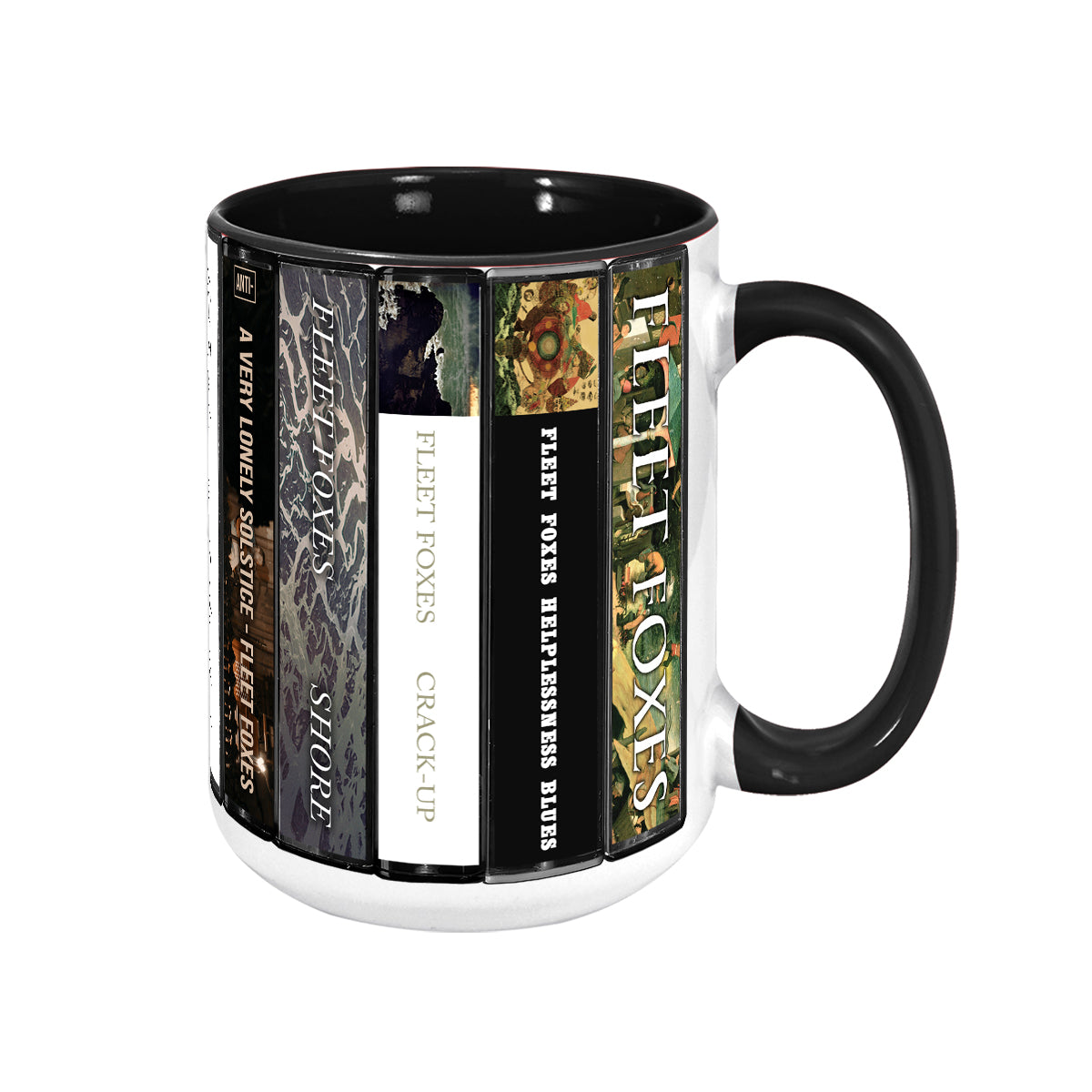 Fleet Foxes Albums Cassette Collection Retro Accent Mug