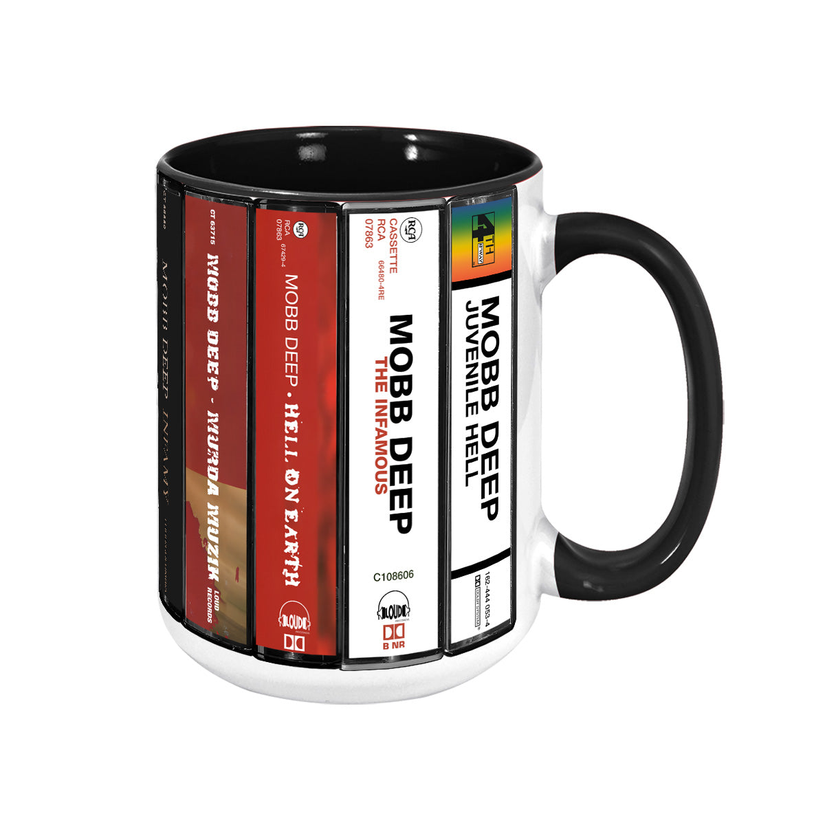 Mobb Deep Albums Cassette Collection Retro Accent Mug