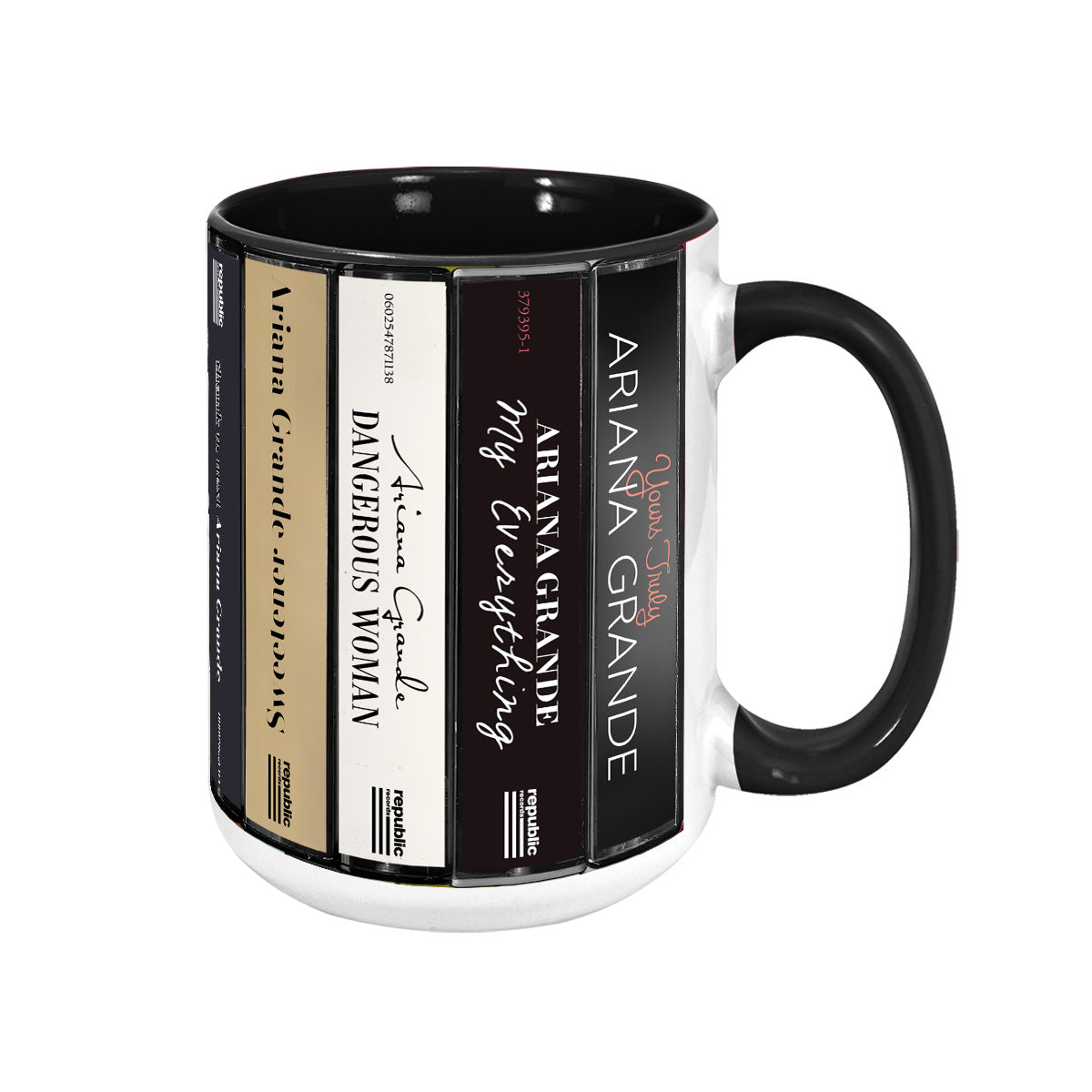 Ariana Grande Albums Cassette Collection Retro Accent Mug
