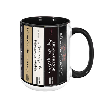 Ariana Grande Albums Cassette Collection Retro Accent Mug