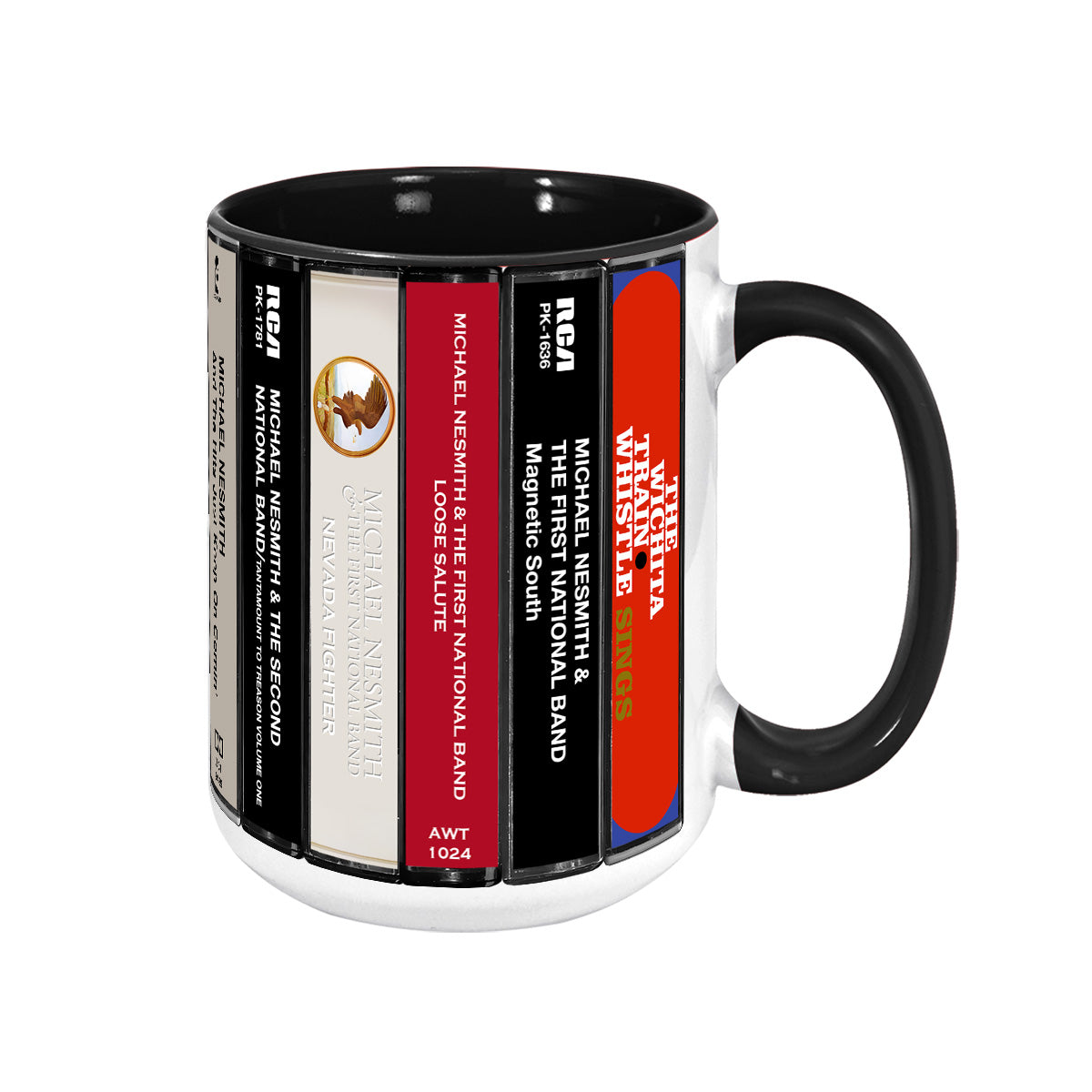 Michael Nesmith Albums Cassette Collection Retro Accent Mug