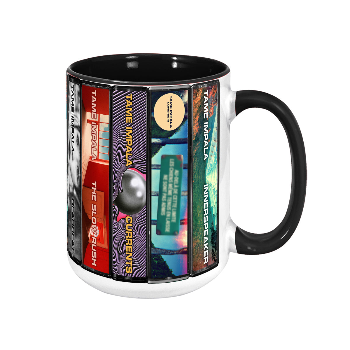 Tame Impala Albums Cassette Collection Retro Accent Mug