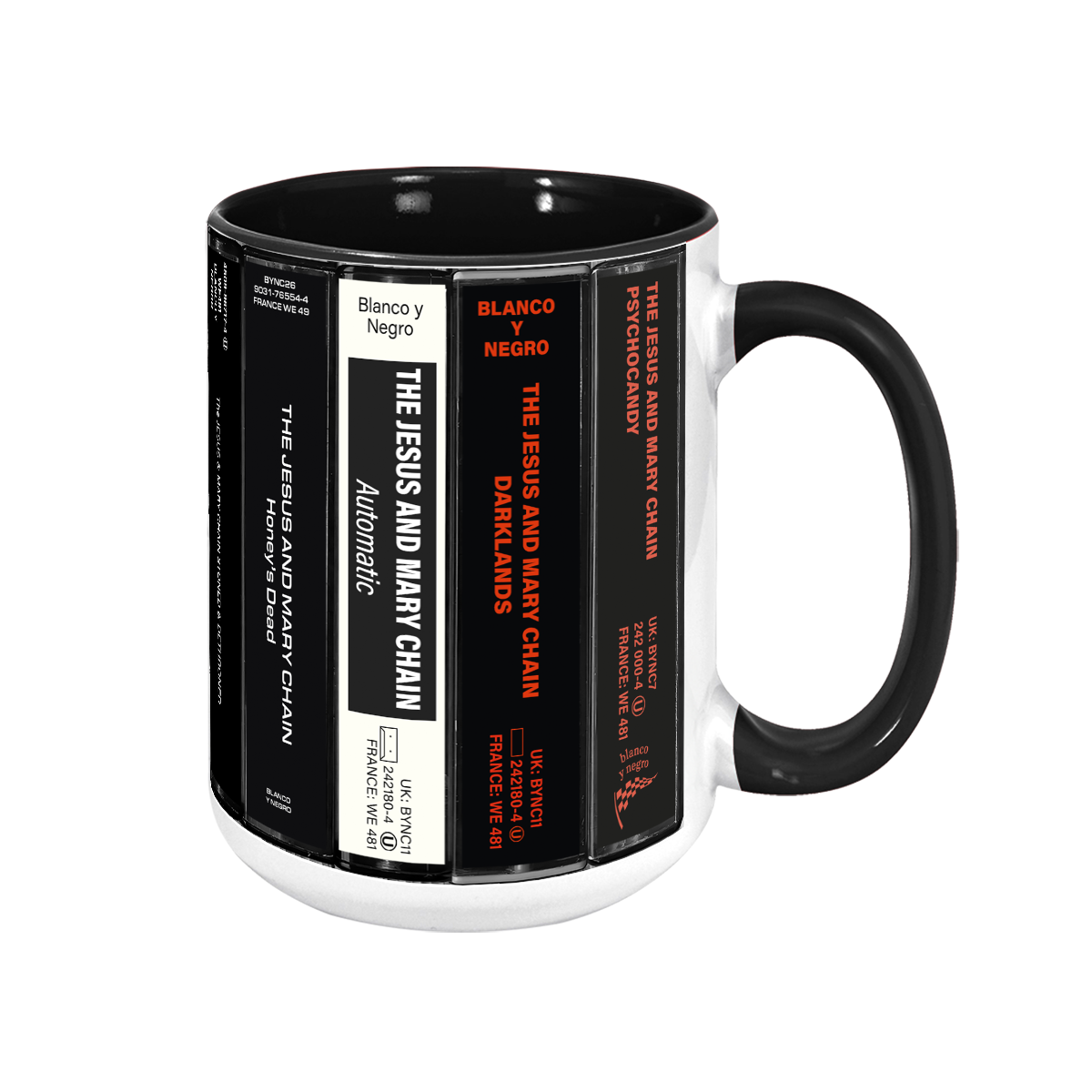 The Jesus and Mary Chain Albums Cassette Collection Retro Accent Mug
