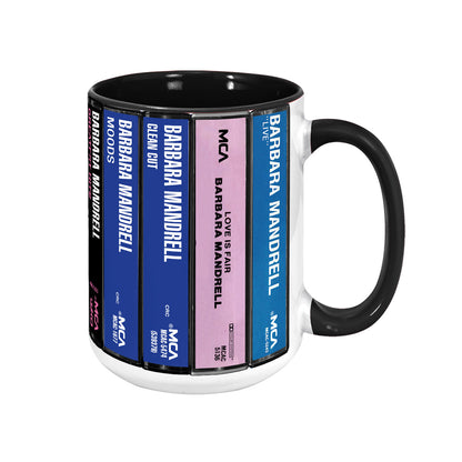 Barbara Mandrell Albums Cassette Collection Retro Accent Mug