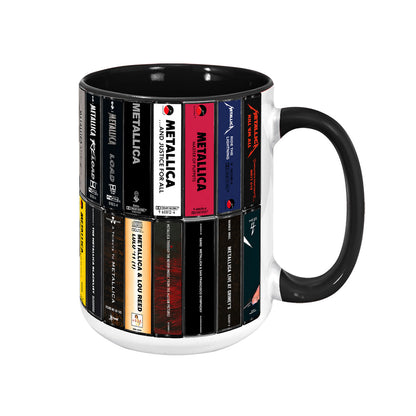 Metallica Albums Cassette Retro Collection Accent Mug - Extended Version