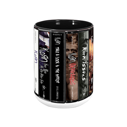 Korn Albums Cassette Retro Collection Accent Mug