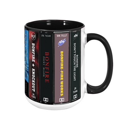 Bonfire Albums Cassette Collection Retro Accent Mug