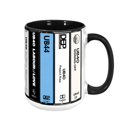 UB40 Albums Cassette Collection Retro Accent Mug