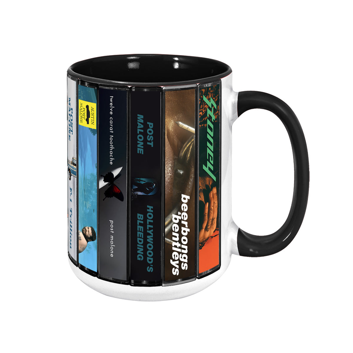 Post Malone Albums Cassette Collection Retro Accent Mug