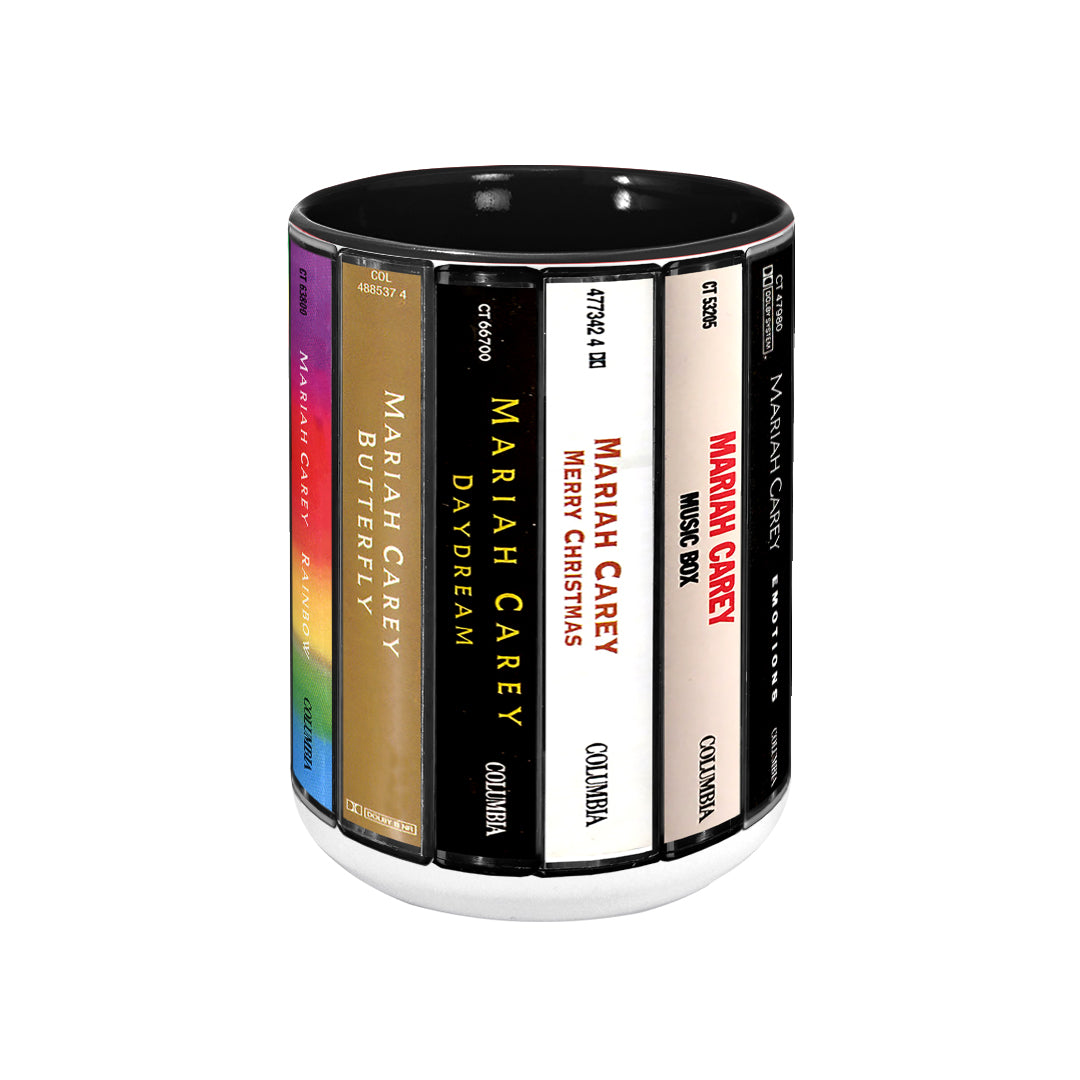 Mariah Carey Albums Cassette Collection Retro Accent Mug