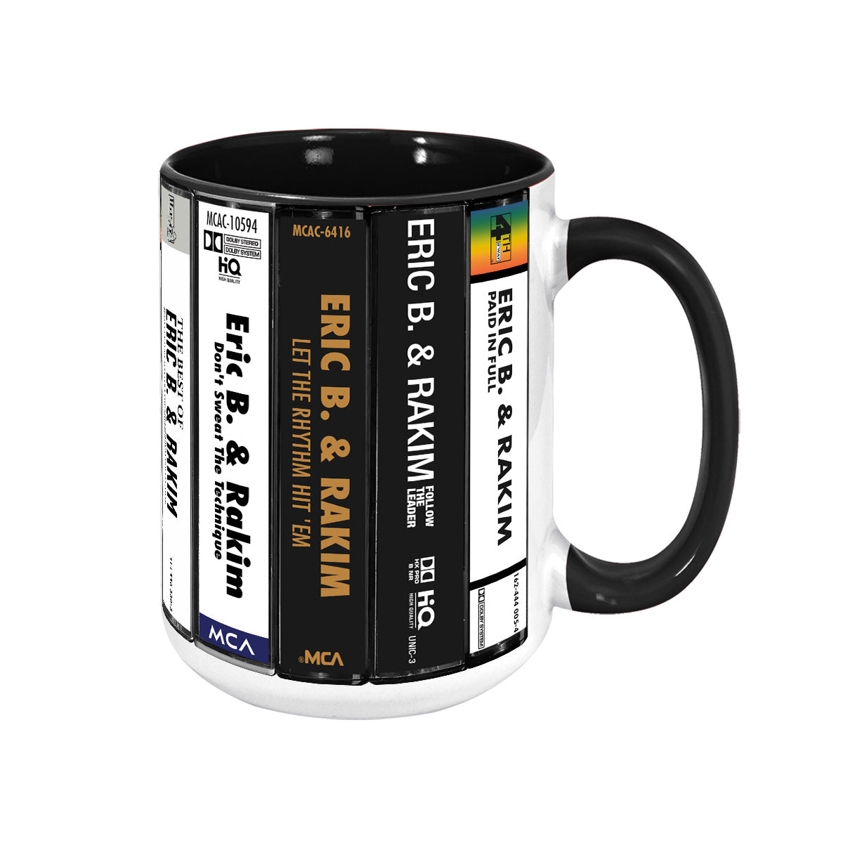 Eric B. & Rakim Albums Cassette Collection Retro Accent Mug