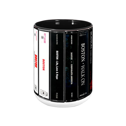 Boston Albums Cassette Collection Retro Accent Edge-to-Edge Printed Mug