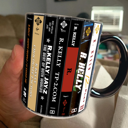R. Kelly Albums Cassette Collection Retro Accent Edge-to-Edge Printed Mug