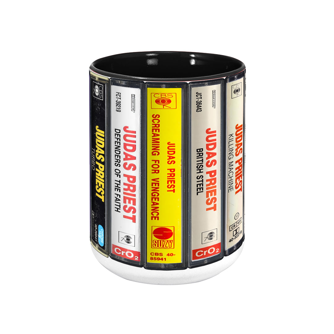 Judas Priest Albums Cassette Retro Collection Accent Mug