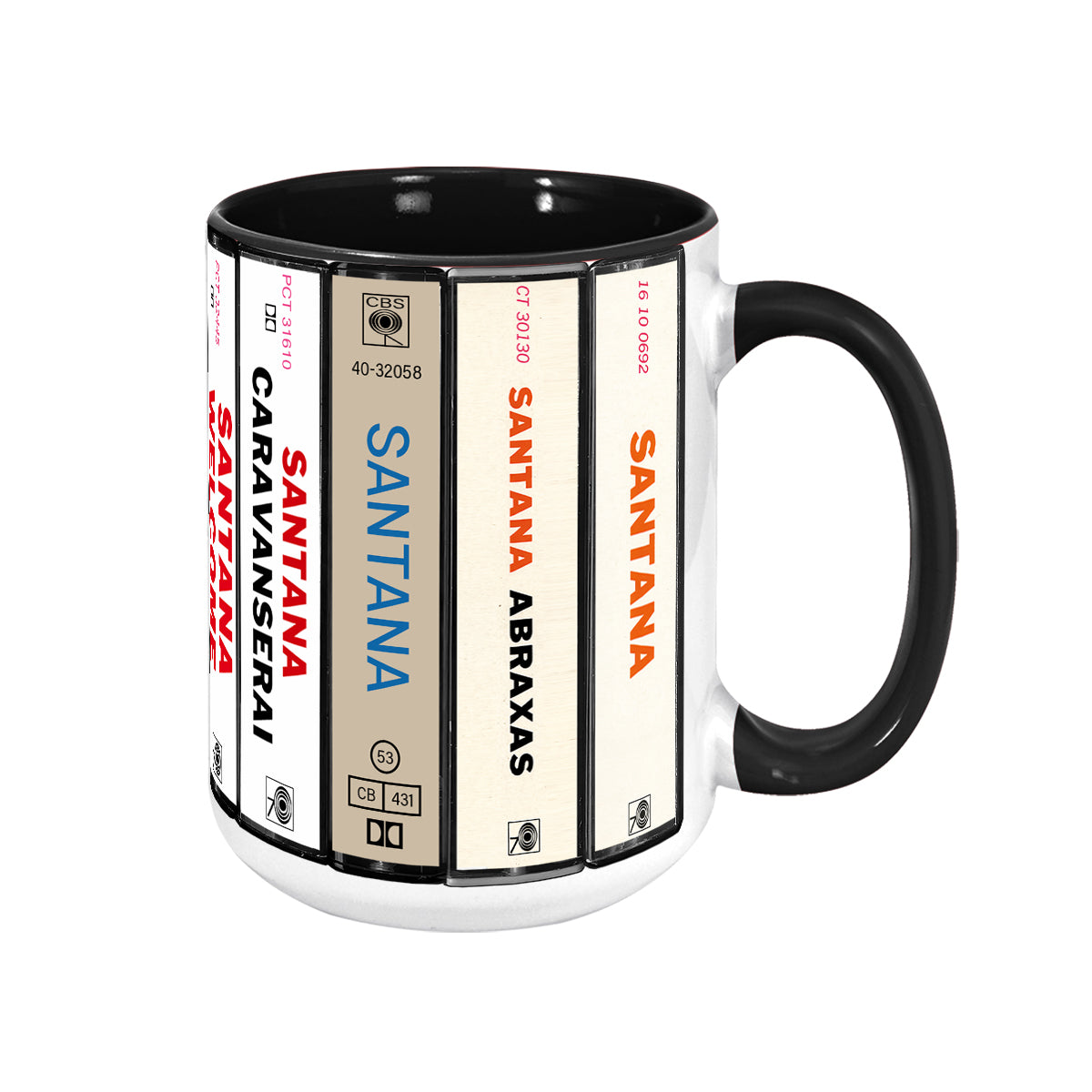 Santana Albums Cassette Collection Retro Accent Mug