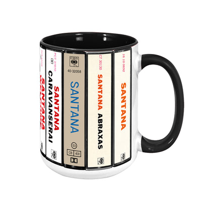 Santana Albums Cassette Collection Retro Accent Mug