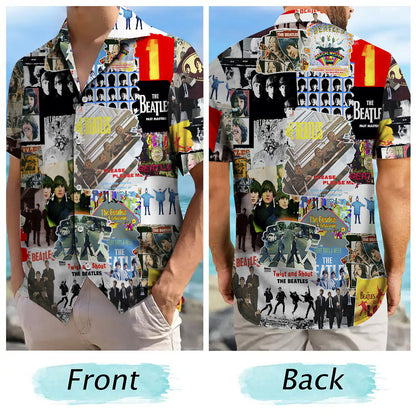 The Beatles Albums Covers Collage Unisex Hawaiian Shirt