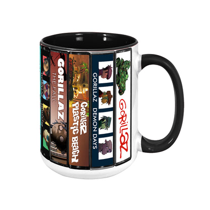 Gorillaz Albums Cover Collection Retro Accent Mug