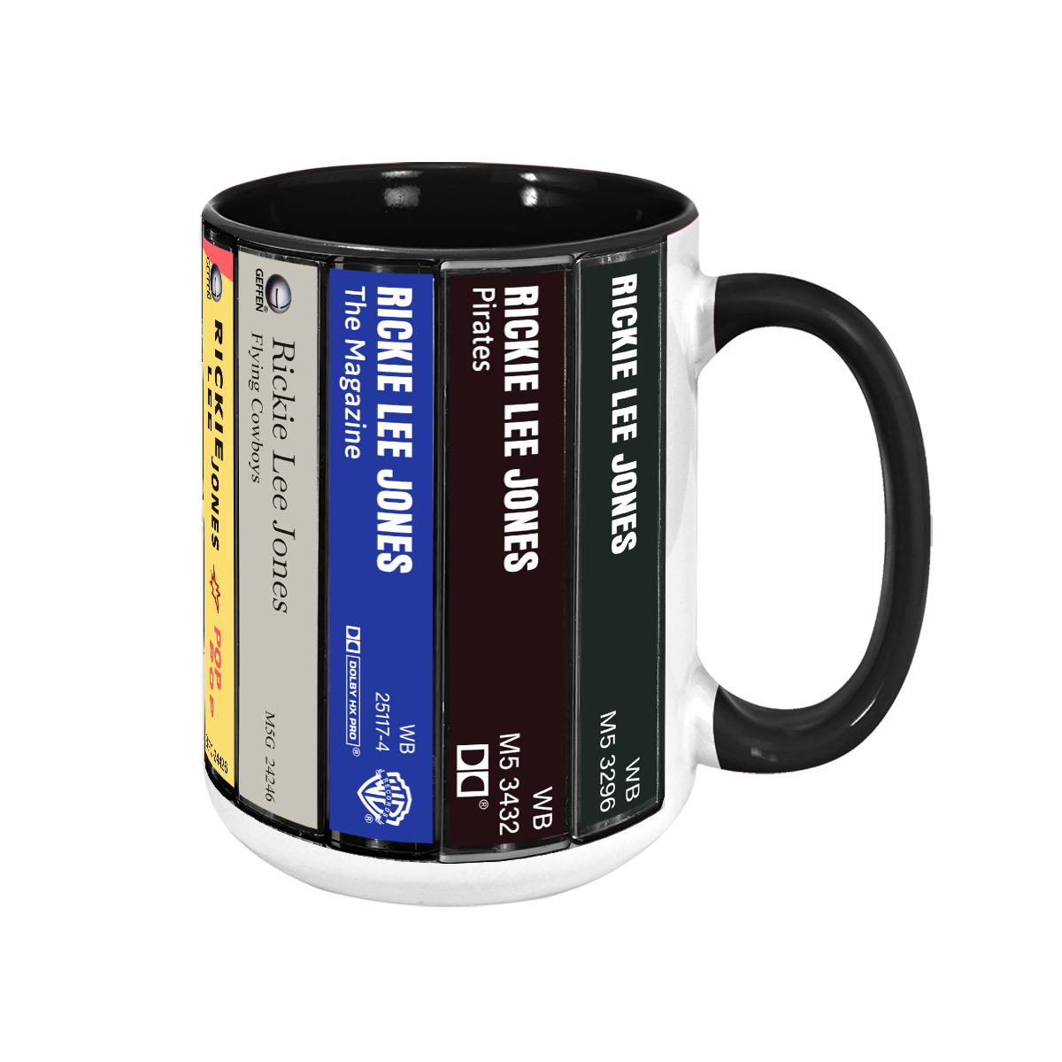 Rickie Lee Jones Albums Cassette Collection Retro Accent Mug