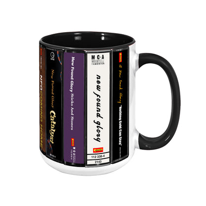 New Found Glory Albums Cassette Collection Retro Accent Mug