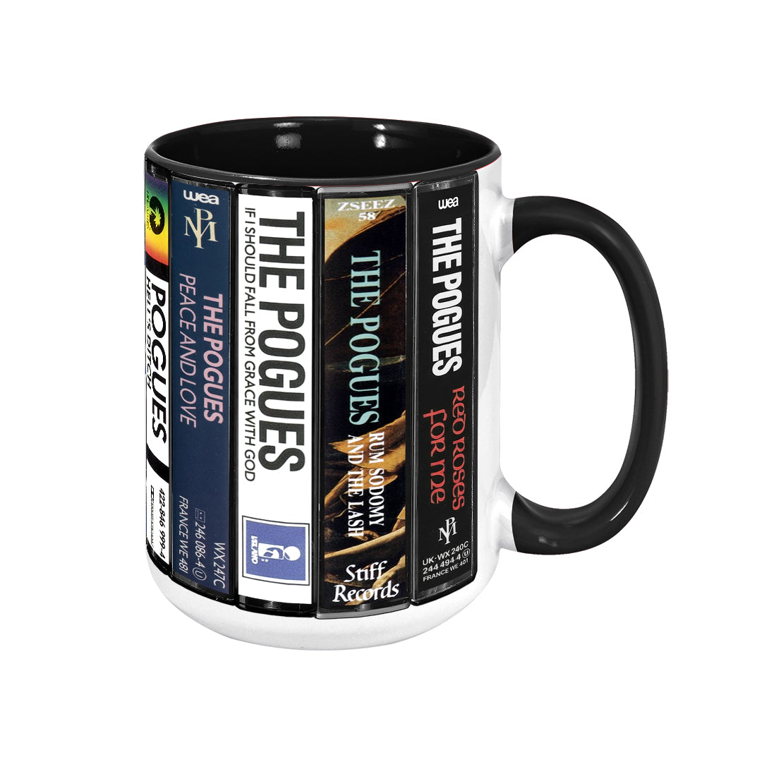 The Pogues Albums Cassette Collection Retro Accent Mug