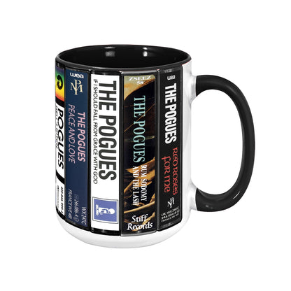 The Pogues Albums Cassette Collection Retro Accent Mug