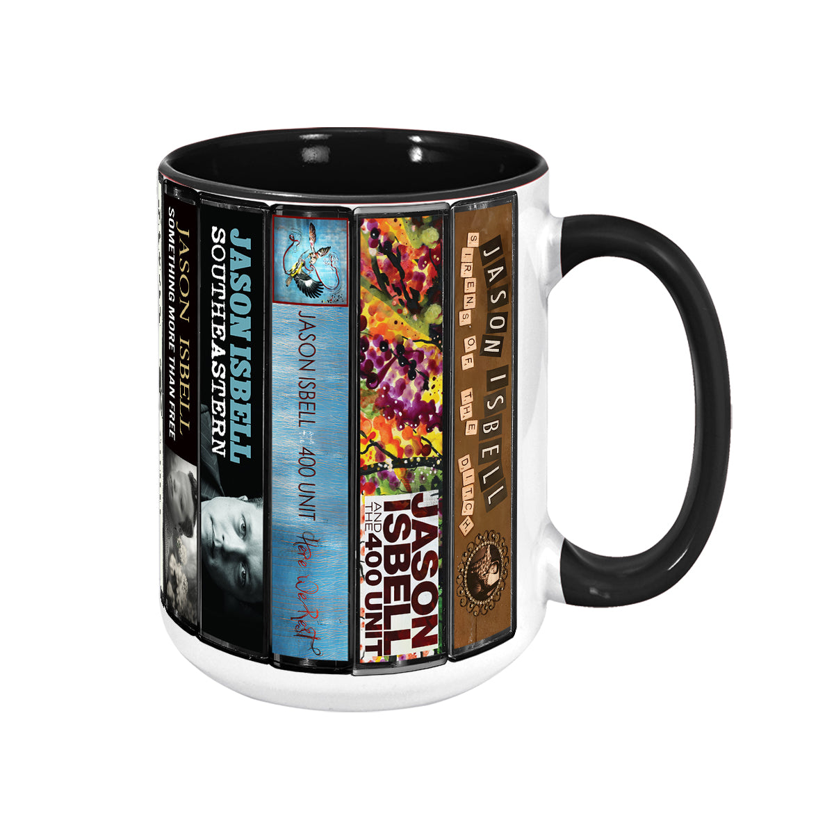 Jason Isbell Albums Cassette Collection Retro Accent Mug