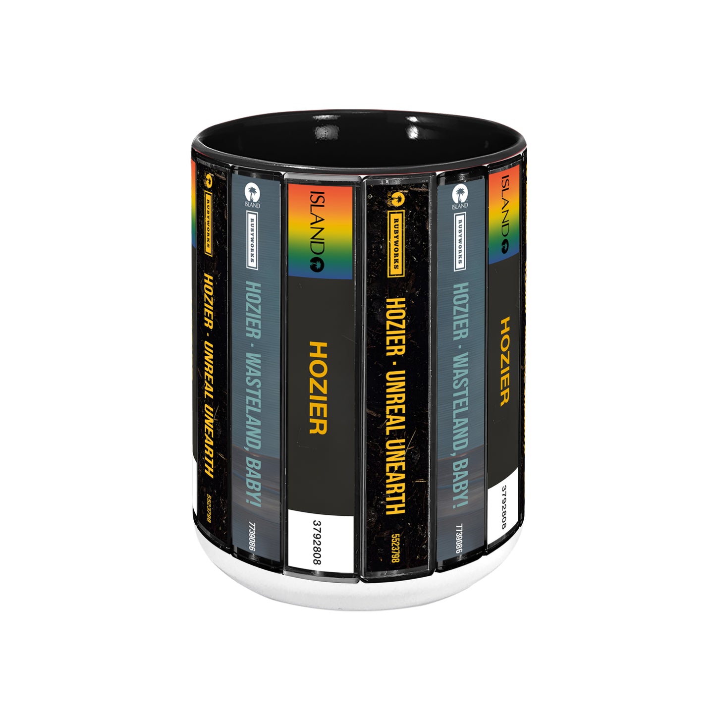 Hozier Albums Cassette Collection Retro Accent Edge-to-Edge Printed Mug