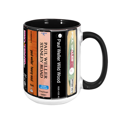 Paul Weller Albums Cassette Collection Retro Accent Mug