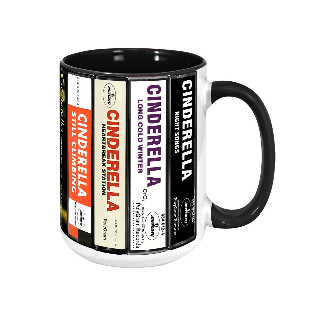 Cinderella Albums Cassette Collection Retro Accent Mug