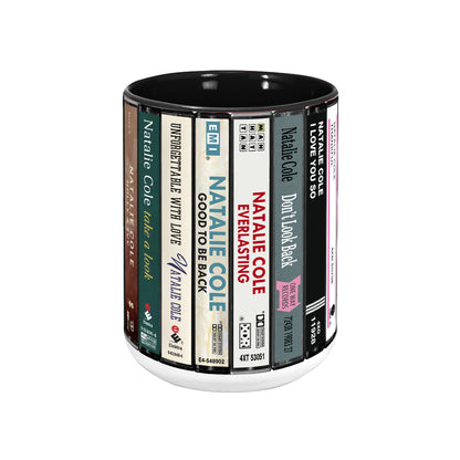 New Natalie Cole Albums Cassette Collection Retro Accent Edge-to-Edge Printed Mug