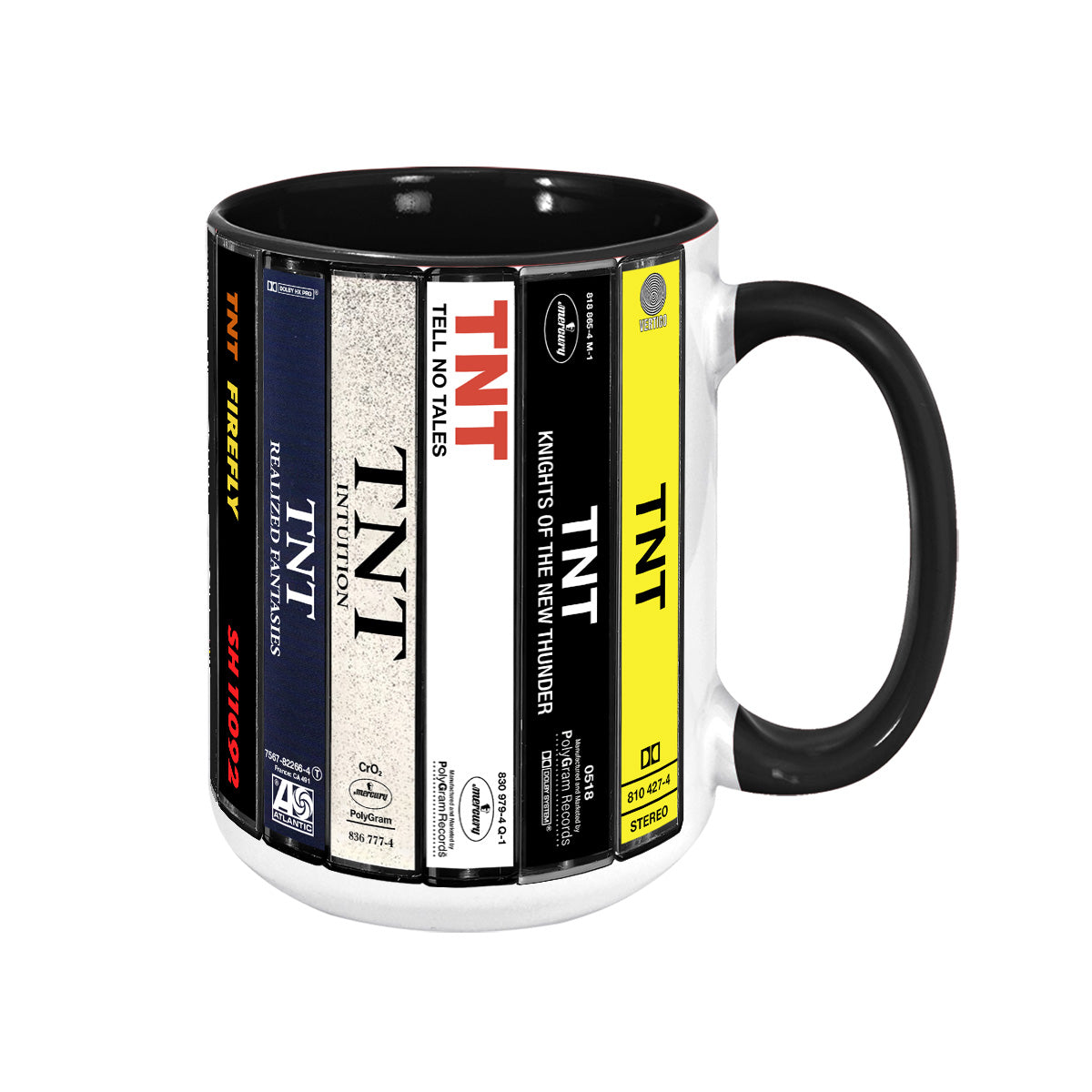 TNT Albums Cassette Collection Retro Accent Mug