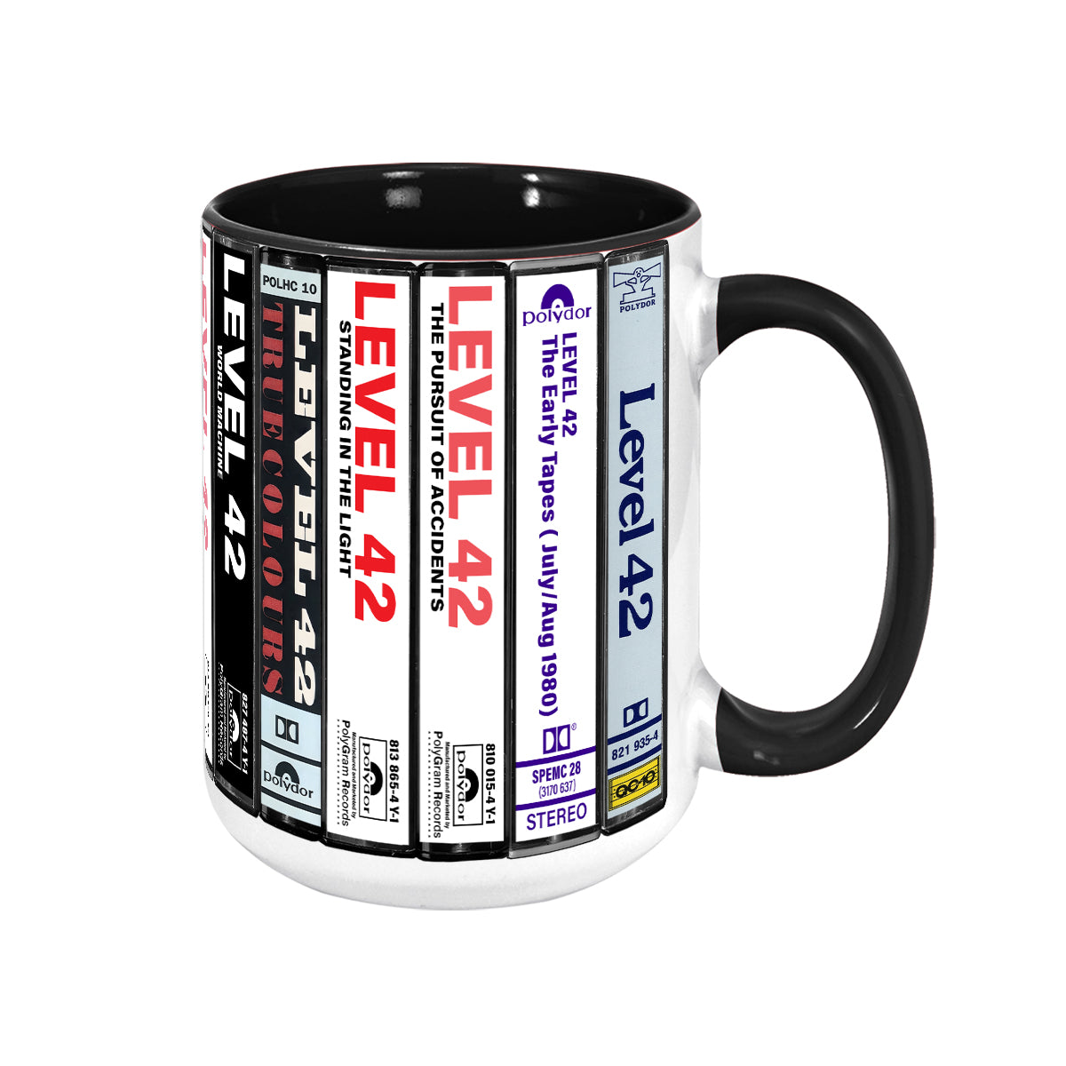 Level 42 Albums Cassette Collection Retro Accent Mug