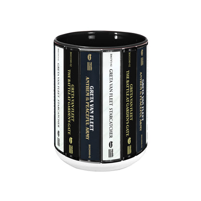 Greta Van Fleet Albums Cassette Collection Retro Accent Edge-to-Edge Printed Mug